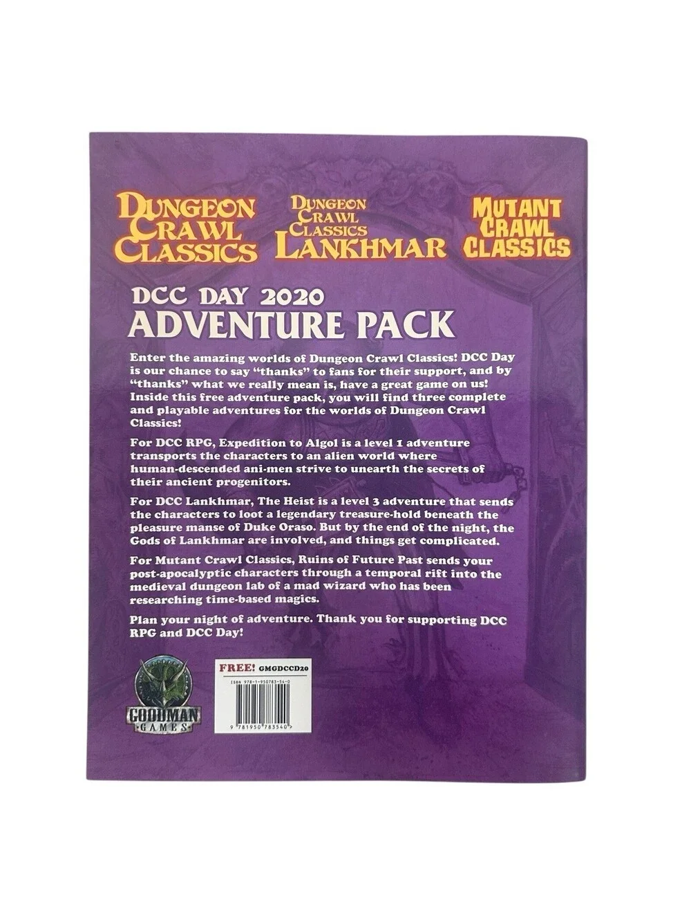 Goodman DCC RPG DCC Day 2020 - Adventure Pack EX